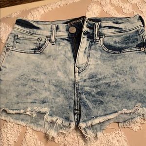 Express denim shorts